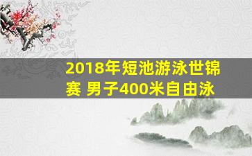 2018年短池游泳世锦赛 男子400米自由泳